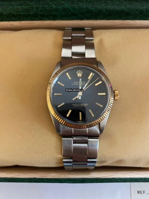 Nice Replica Rolex Oyster Perpetual 34 1005 Caliber 1570 Automatic Movement 34mm Yellow Gold Case Mens/unisex Watch - Image 2
