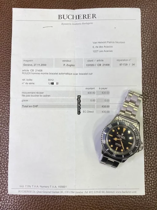 Pleasing Replica Rolex Submariner 5512 Automatic Movement Steel Case Mens/unisex Watch - Image 9