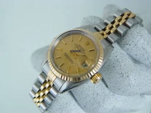 Perfect Fake Rolex Lady-datejust 6917 Caliber 2030 Automatic Movement 26mm Gold/steel Case Womens Watch - Image 4