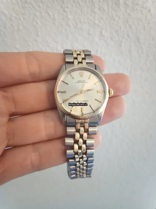 Aaa Replicas Rolex Oyster Perpetual 34 1005 Caliber 1570 Automatic Movement 34mm Gold/steel Case Mens/unisex Watch - Image 9