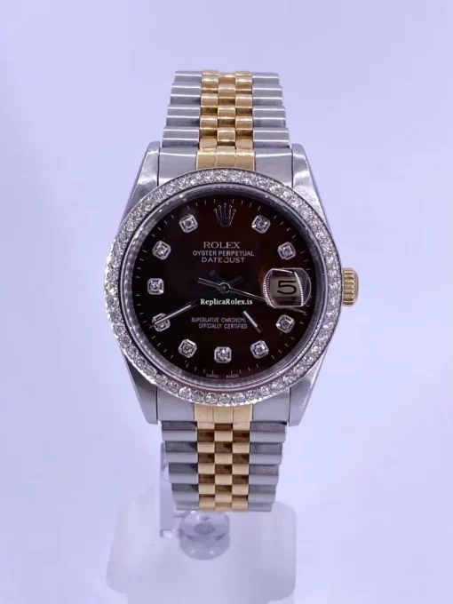 Lovely Replica Rolex Datejust 16233 Caliber 3135 Automatic Movement 36mm Gold/steel Case Mens/unisex Watch - Image 2