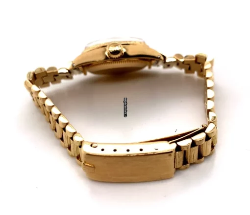 Wonderful Replica Rolex Oyster Perpetual Lady Date 6517 Caliber 1161 Automatic Movement 26mm Yellow Gold Case Womens Watch - Image 3