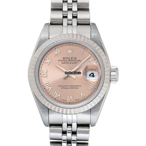 Nice Clone Rolex Lady-datejust 69174 White Gold Case Watch