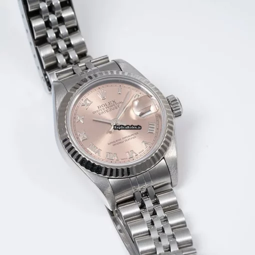 Nice Clone Rolex Lady-datejust 69174 White Gold Case Watch - Image 7
