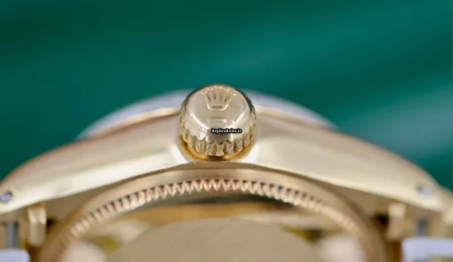 Special Replica Rolex Oyster Perpetual Lady Date 6916 Caliber 2035 Automatic Movement 26mm Yellow Gold Case Womens Watch - Image 10